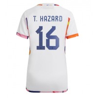 Fotbalové Dres Belgie Thorgan Hazard #16 Dámské Venkovní MS 2022 Krátký Rukáv